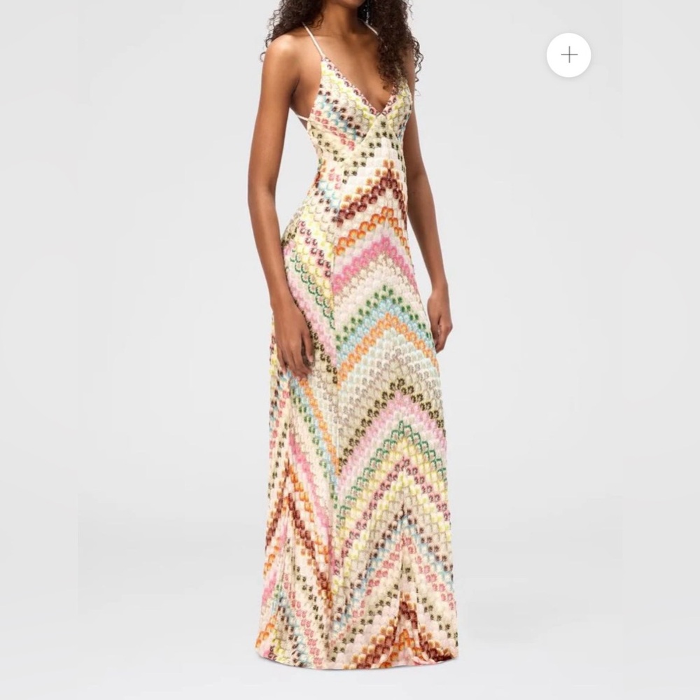 Vibrant Crochet Maxi Dress